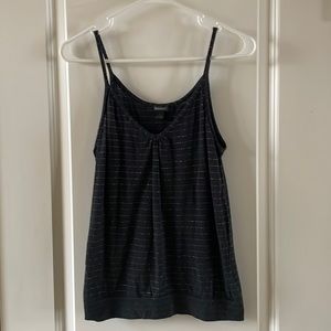 Women’s Express Black Metallic Stripe Tank Top